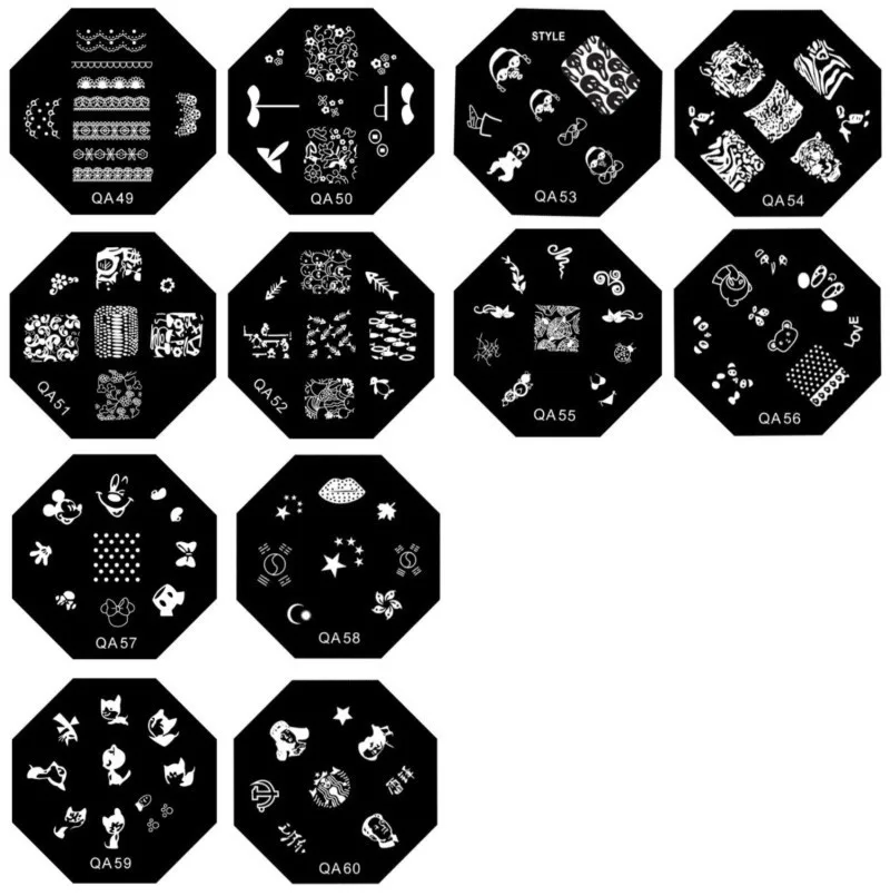 4 шт./лот лак для ногтей Stamp инструменты ногтей на шаблон Konad Stamping изображения ногтей Konad плиты изображения штампы