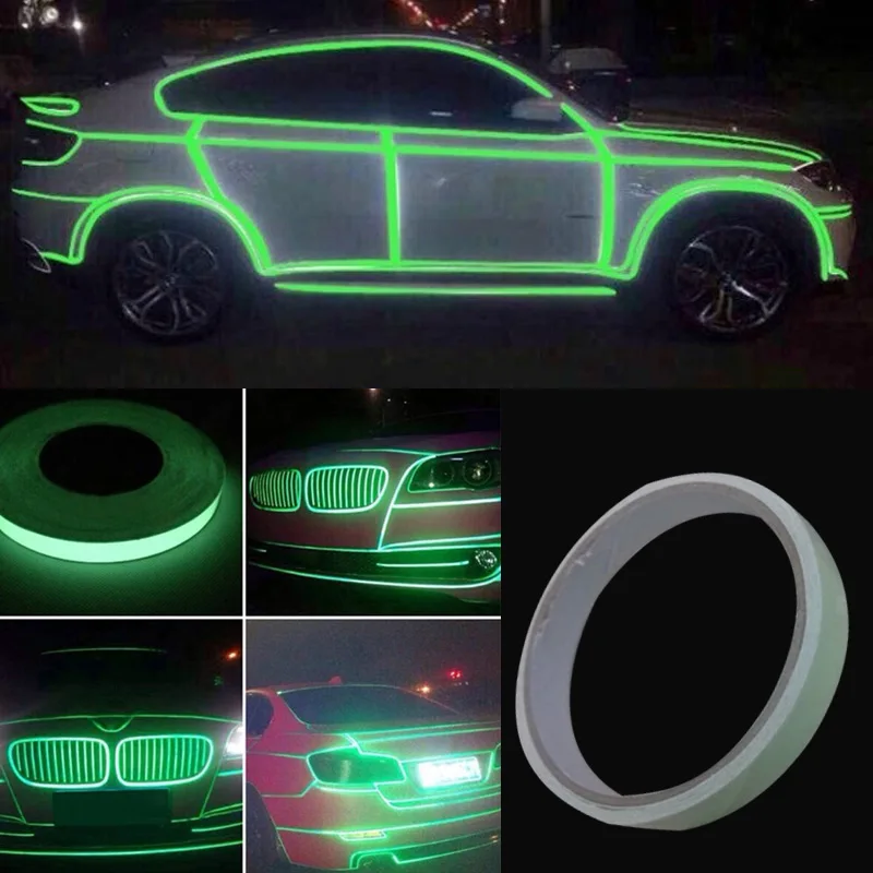25mm*3m/roll Bright Green Reflective Sticker Motorcycle Car Luminous