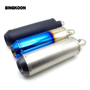 

The Newest 51mm Inlet Universal motorcycle exhaust Pipe scape moto silencieux FOR triumph street triple benelli tnt 125 kawasaki