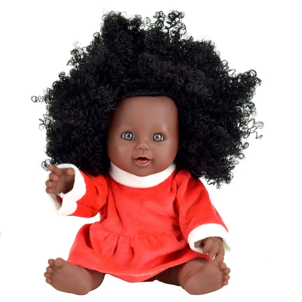 Африканский царь чёрных 12 дюймов куклы reborn baby boneca rapauzel новорожденных Силиконовые перерожденные куклы младенцы, родившиеся похожая на настоящую защитные глаза для детей - Цвет: 03