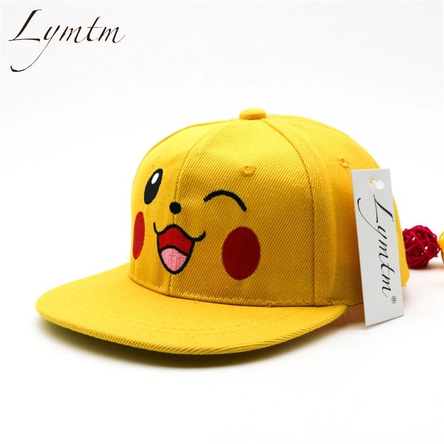Us 427 5 Offhot Sale Kids Small Hat Pokemon Go Cosplay Cap Children Bone Hip Hop Dad Pikachu Embroidery Snapback Hat Drake Baseball Cap In Mens