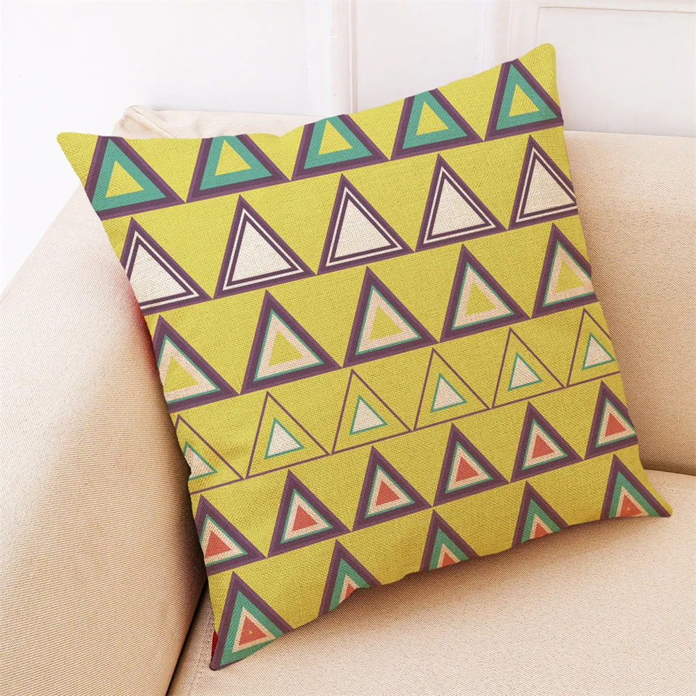 Hot Sell Home Decor Cushion Colorful Geometry Luxury Coussin Throw Pillowcase Bedding High