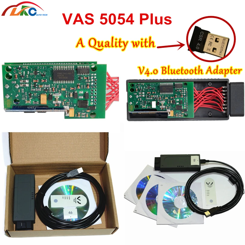 5 шт./лот DHL Бесплатная VAS5054 плюс полный чип OKI с 4 0 bluetooth ODIS V4.3.3 Авто OBD2