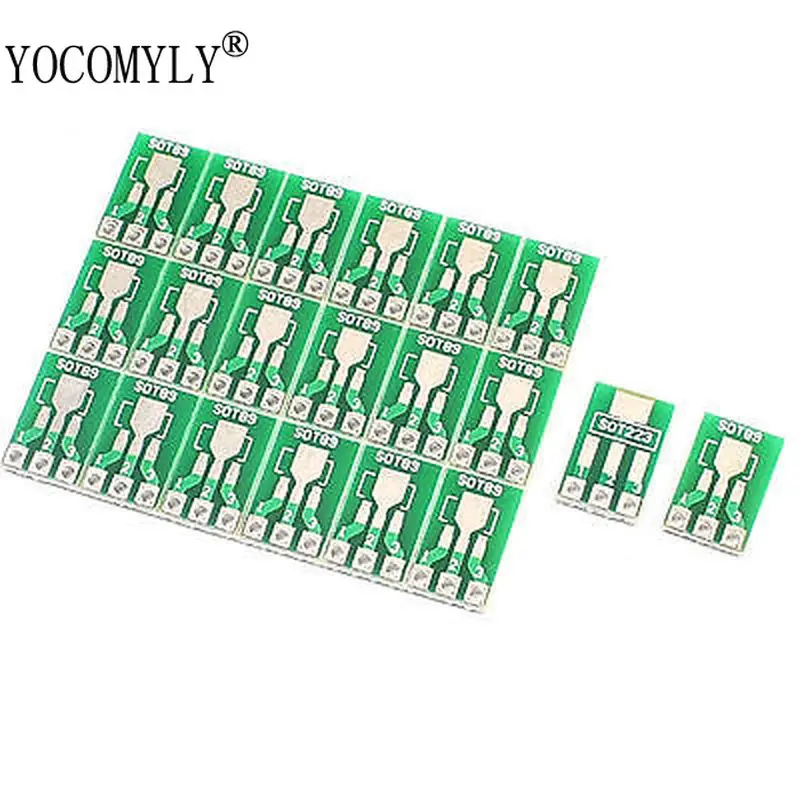 

20PCS Dual Side SMD SMT SOT223 SOT89 to DIP SIP3 Adapter PCB Board Converter