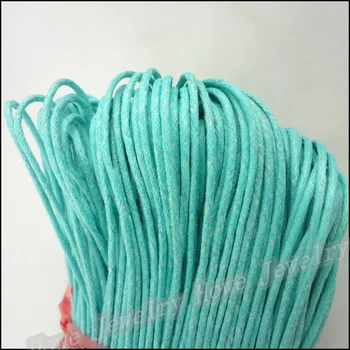

1.5MM/84M Light Blue Color String Ropes Waxed Cotton Cords Line Wire Accessory Fit bracelet necklace DIY Jewelry Accessories