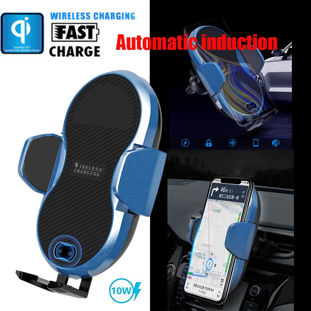 10W Wireless Car Charger S5 Automatic Clamping Fast Charging Phone Holder Mount in Car for iPhone xr Huawei Samsung Smart Phone 10W Wireless Car Charger S5 Automatic Clamping Fast Charging Phone Holder Mount in Car for iPhone xr Huawei Samsung Smart Phone