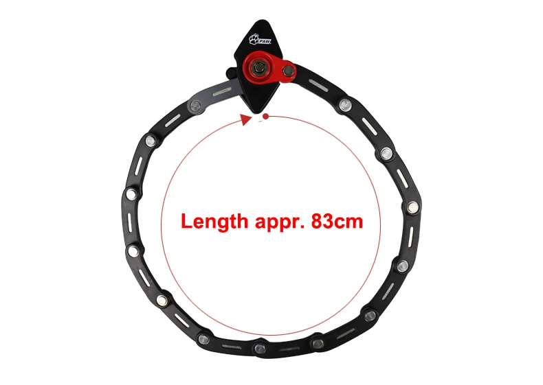 PAW Foldable Bike Lock With 2 Keys Strong Security Zinc Alloy Anti-theft Bicycle Lock Mount Bracket Mountain Road Bike Lock (9)