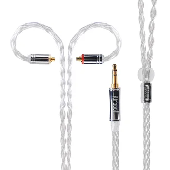 

DIY 8 Shares 0.78mm 2 Pin Cable for Weston TFZ W4r Um3x for KZ ZS10 AS10 Plated Silver 3.5mm 2.5mm 4.4mm Balance for Sony