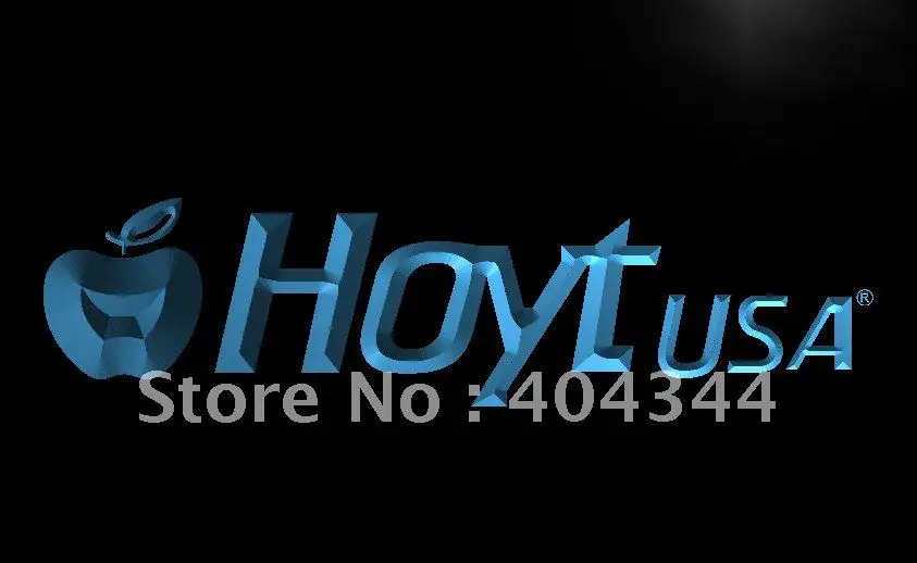 LC064 Hoyt USA Bow Archery Logo LED Neon Light Sign home decor shop craftsin Plaques & Signs