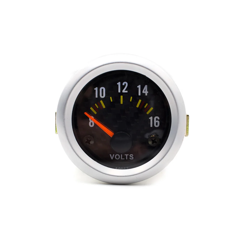 

CNSPEED 52mm 12V Racing Car Voltmeter Gauge Meter 8-16v with led light black face Indicator Control auto Voltmeter XS100037