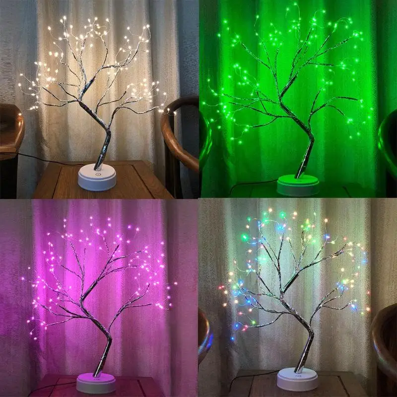 

BZ1190 Simulation Tree Light Home Decoration Touch Switch USB Night Light