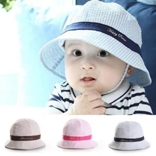 Лидер продаж Новые летние Панама хлопок младенческой для маленьких девочек и мальчиков изысканный козырек шляпа пляжные кепки