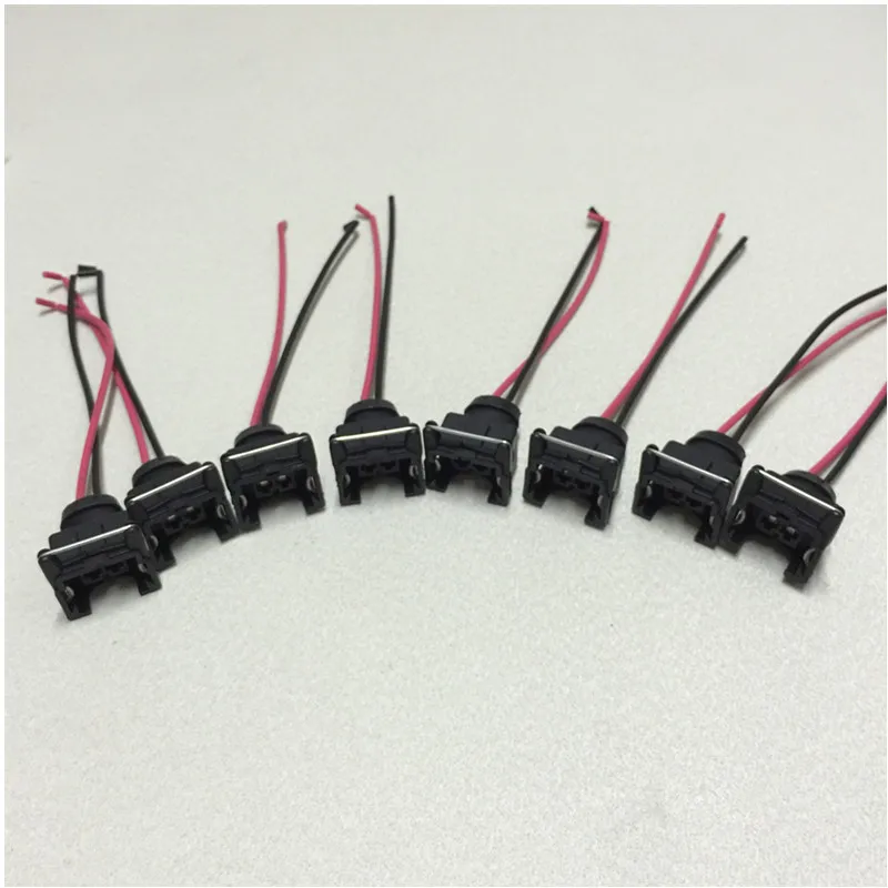 Waterproof EV1 Fuel Injector Plugs Connector for Bosch440cc 650cc 850cc 1000cc Fuel Injector with Pin and Wire injector repair kits fuel injector micro filter fuel injector extender adaptor