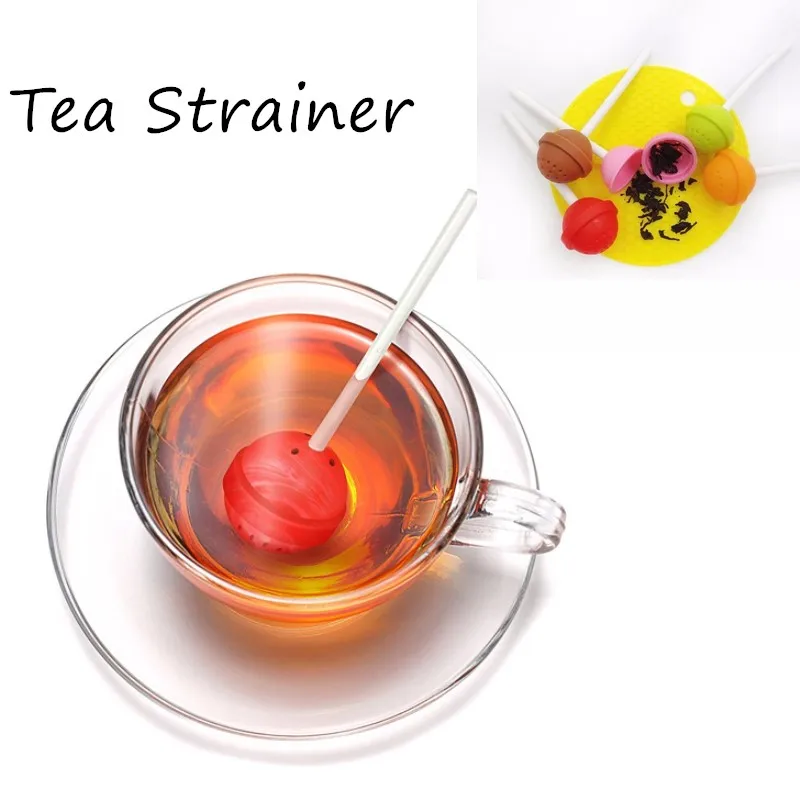

1Pcs Silicon Sweet Tea Infuser Candy Lollipop Loose Leaf Mug Strainer Cup Steeper