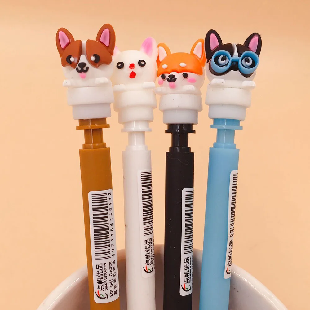 

2 Pcs/lot 0.5mm Cute Shiba Inu Kawaii Plastic Mechanical Pencil Lovely Automatic Pen For Kids Korean Stationery