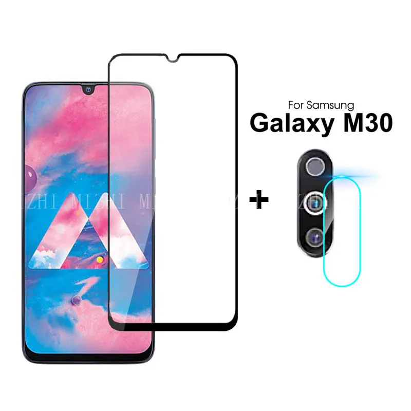 2в1 стекло камеры для Galaxy M10 Закаленное протектор экрана Samsung M20 M30 M 10 20 30 задняя