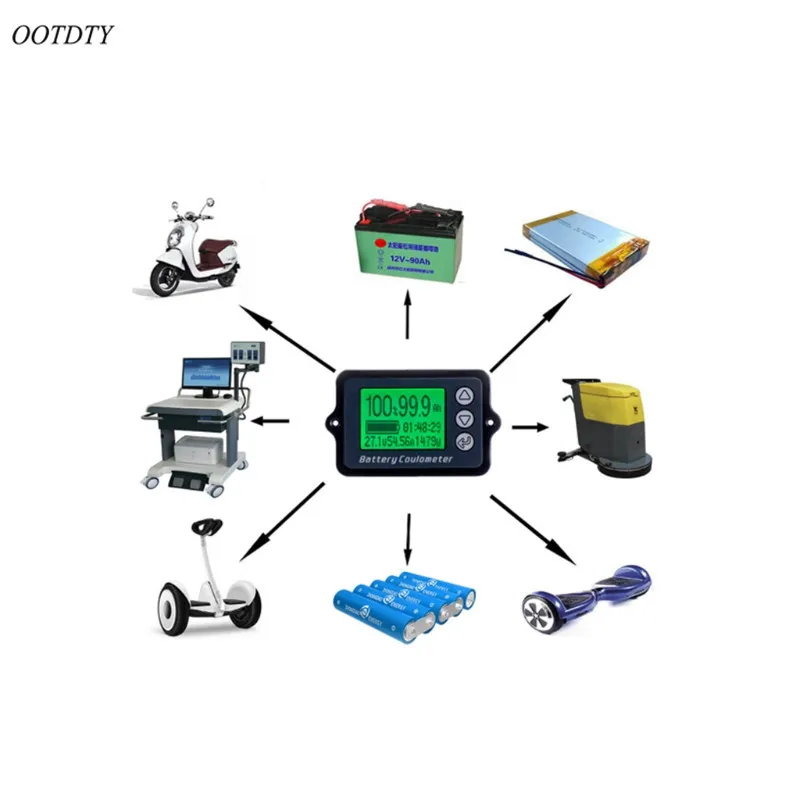 OOTDTY DC8-80V 50A батарея кулонометр TK15 профессиональный Прецизионный тестер батареи для LiFePo кулонома счетчик