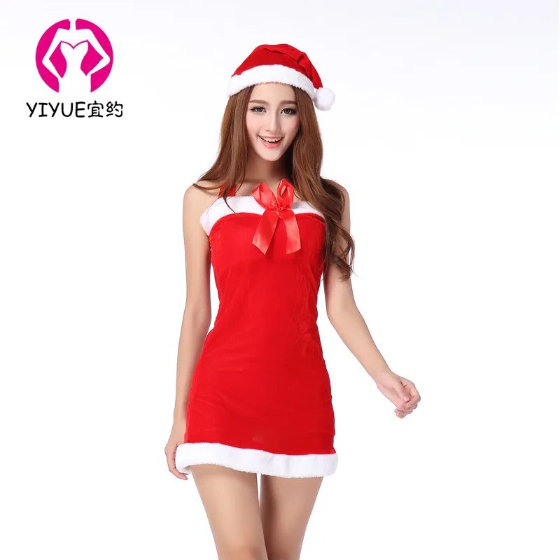 

2019 New Ladies Sexy Uniform Underwear Fun Christmas Uniform Red Suit Cosplay Sexy Nightdress Suit Women's Sexy Clothing