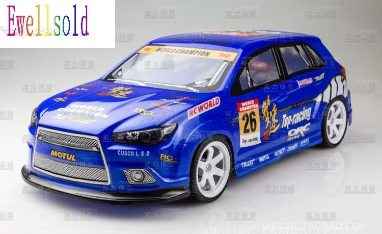 

Ewellsold 1/10 RC car parts PVC Body Shell 1:10 195mm 039B blue 2pcs/lot