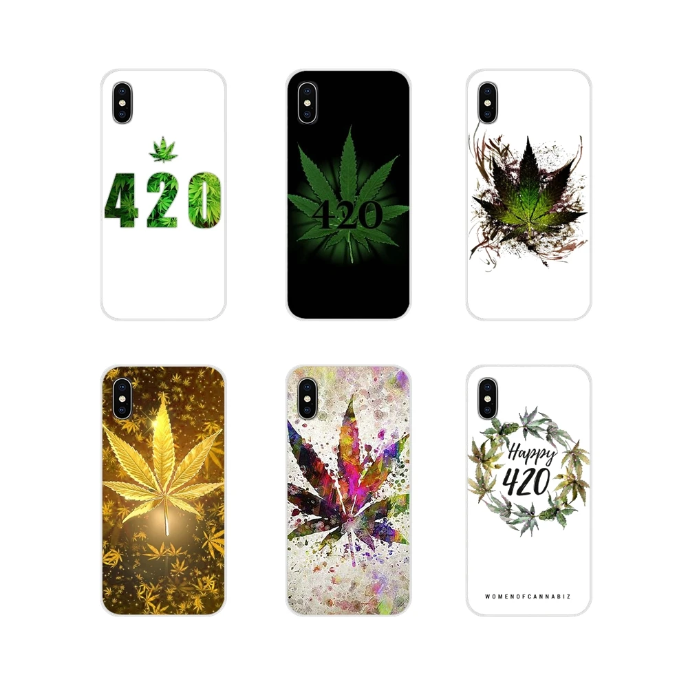 

Accessories Phone Cases Covers For Samsung Galaxy S4 S5 MINI S6 S7 edge S8 S9 S10 Plus Note 3 4 5 8 9 Weed Leaf Pot Kush 420