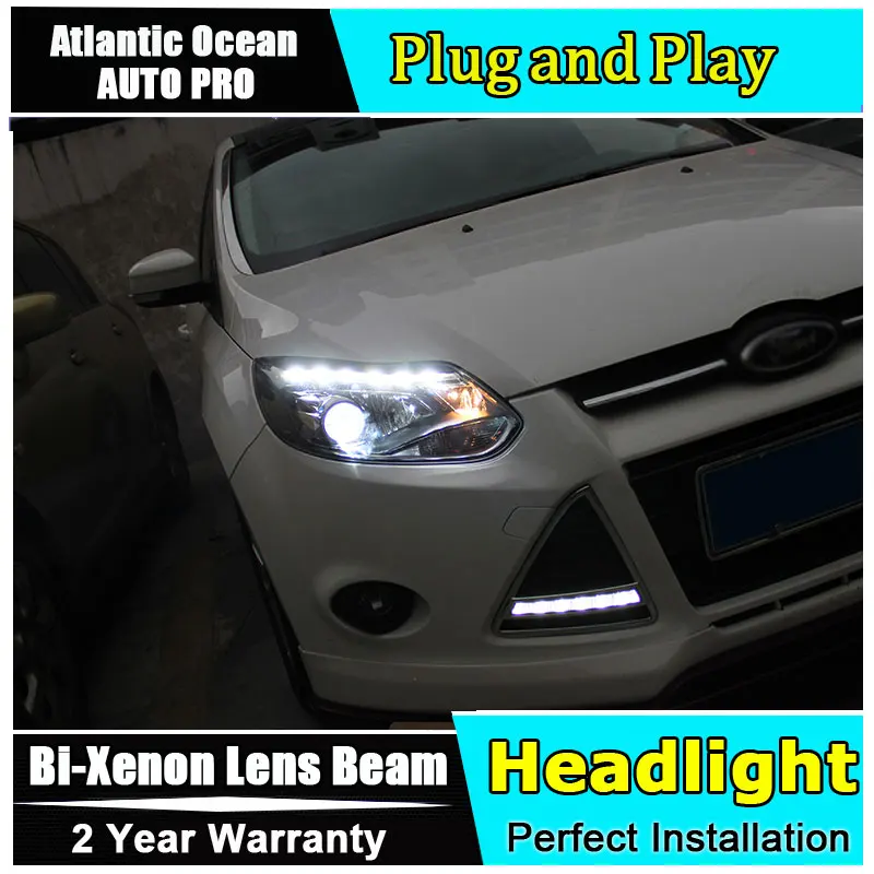 

Auto.Pro Car Styling for Ford Focus Headlights ST Style LED Headlight DRL Lens Double Beam HID KIT Xenon bi xenon lens