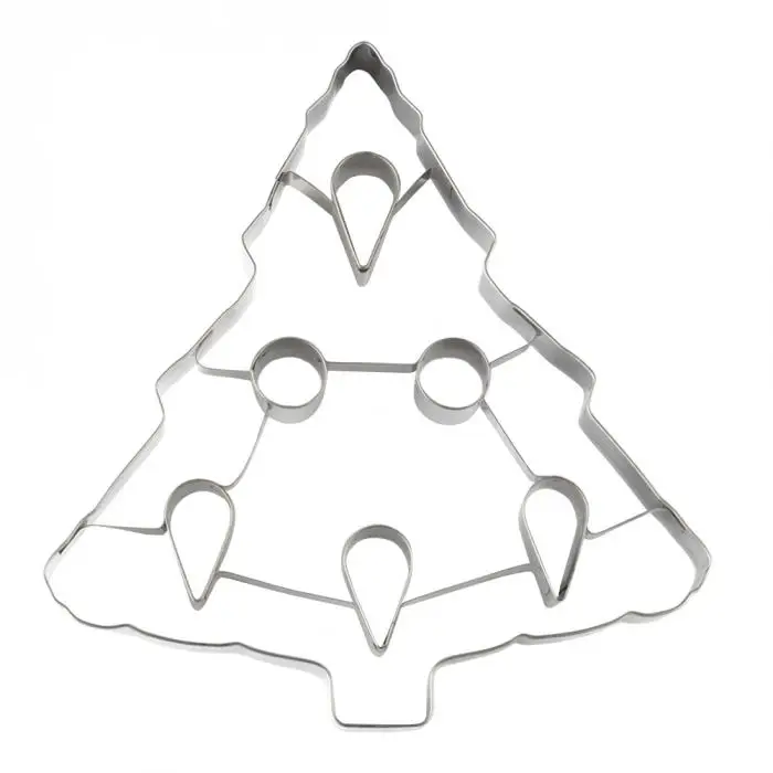 Stainless Steel Christmas Tree Snowflake Biscuit Cutter Mold Cake Decor Baking Tool TN88