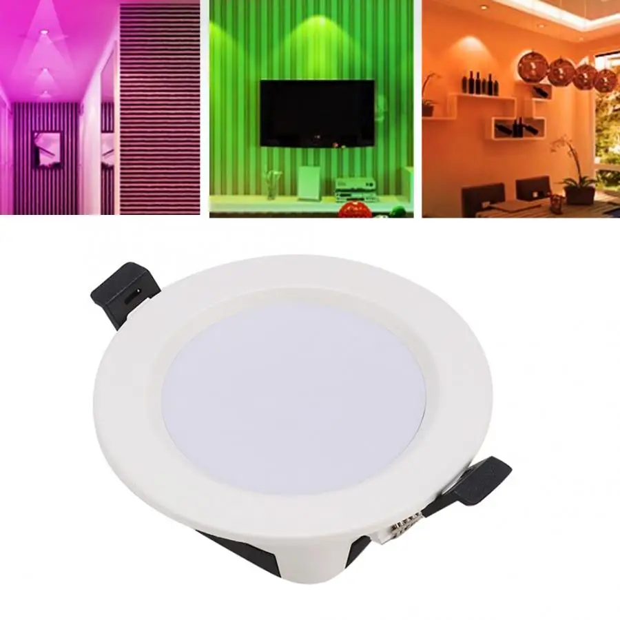 

AC 85-265V 7W RGB+W LED Ceiling Light Smartphone Controlled Wi-Fi Smart Support Intelligent Voice Device Control