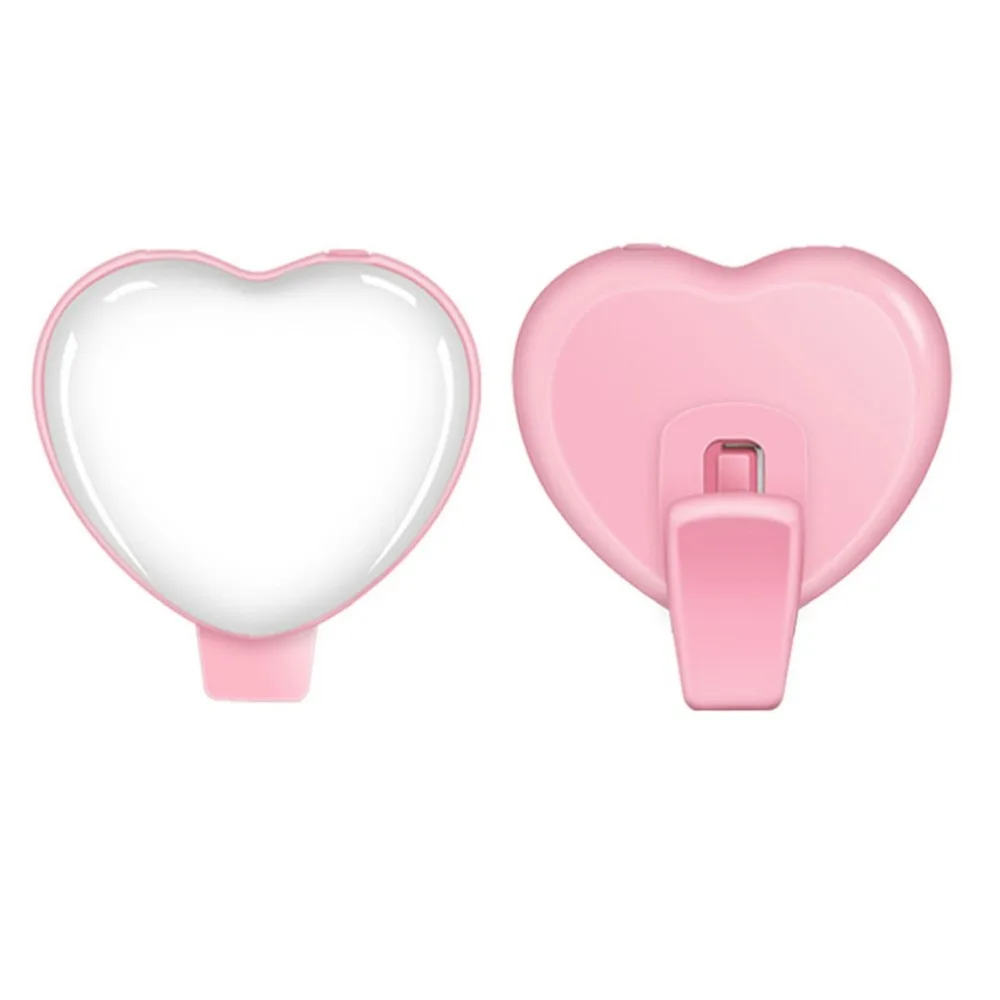 

Portable USB Self-timer Flash Camera Clip-on Phone Self-timer Lamp Heart Shape LED Night Photo Beauty Fill Light