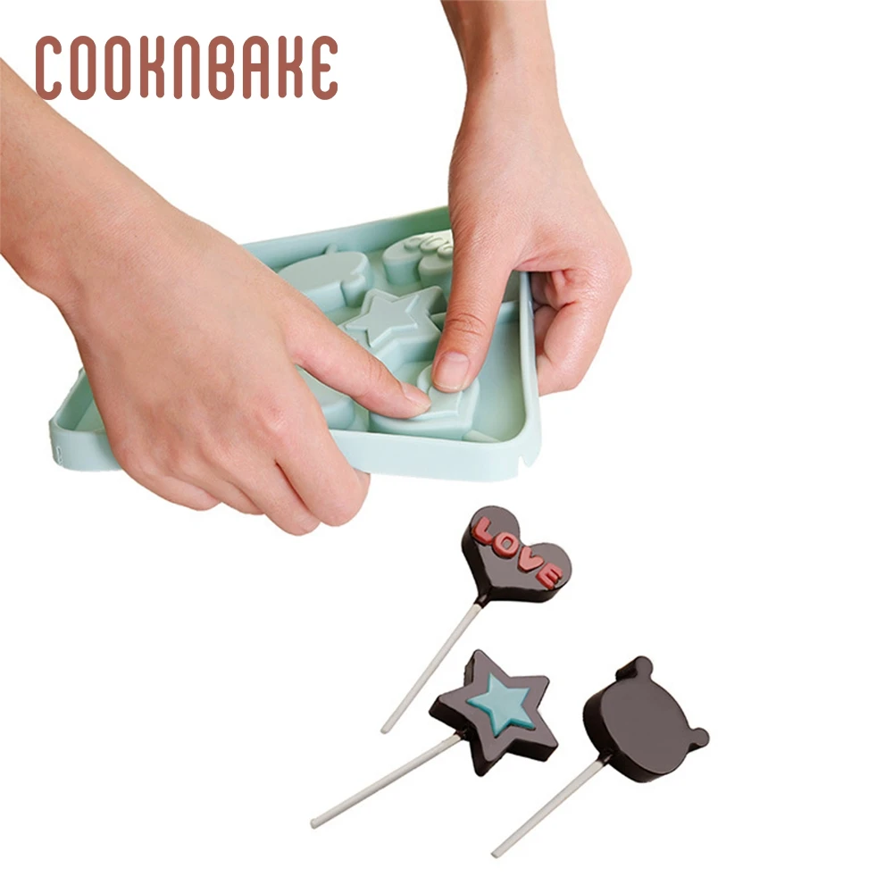 Силиконовая форма COOKNBAKE для леденцов шоколадных мишек конфет в форме сердца