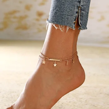 

26 Boho Style Star Anklet Fashion Multilayer Foot Chain 2018 New Ankle Bracelet for Women Beach Accessories Gift