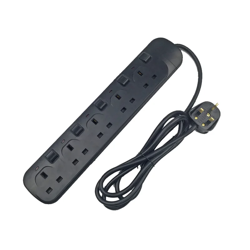 Дешево Великобритания Plug Мощность розетки Smart Мощность полосы разъем Электрический Мощность адаптер с независимым Переключатель удлинитель 2 м гн...