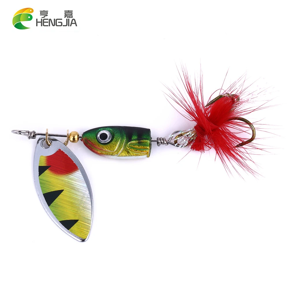 

HENGJIA 1PC 4.5cm 7g isca artificial metal spinner trolling spoon fishing lures sequin wobble pesca fishing tackles