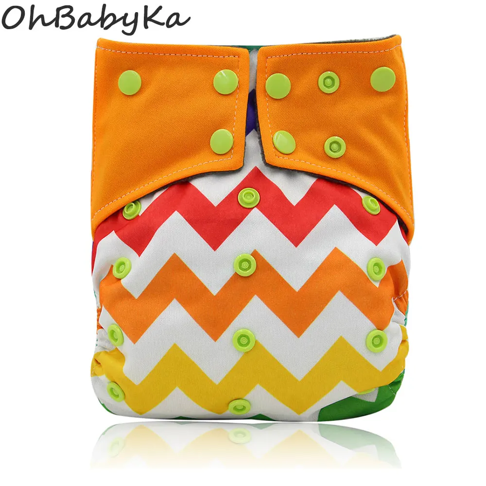 

All-in-two AI2 Resuable Cloth Diaper Baby Nappies Adjustable Waterproof Diaper Cover Fralda de Pano Double Gussets Baby Diapers