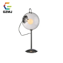 Настольная лампа Led блеск Современная настольная лампа настольная исследование свет Спальня ночные огни Стекло абажур домашнего освещения Дизайн лампы