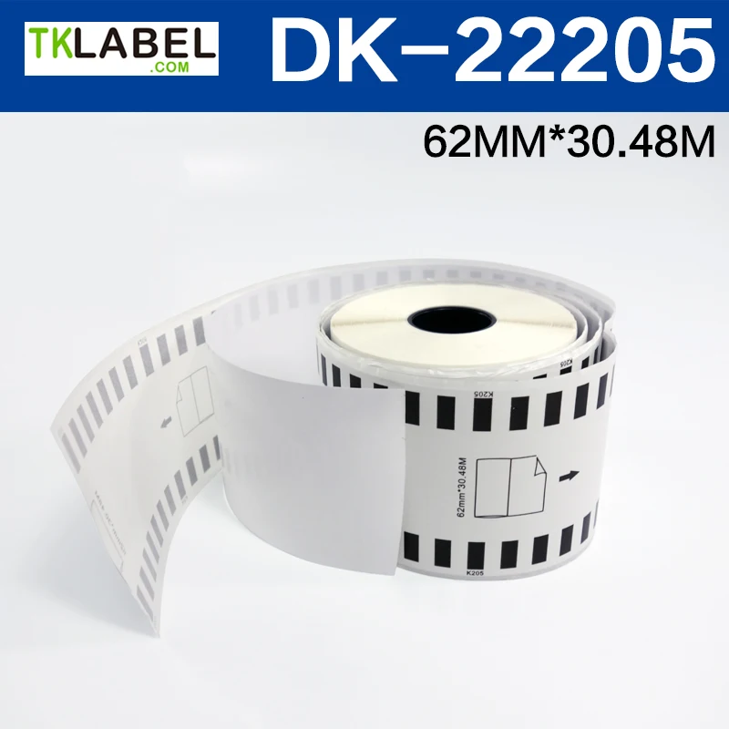30 x Рулоны совместимые с Brother адресные этикетки рулоны dk22205 dk 22205 (без пластикового