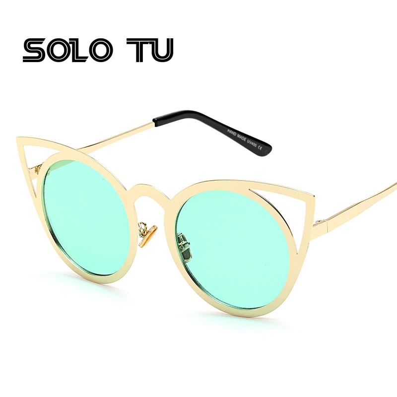 Новинка 2017 года Для женщин Солнцезащитные очки для Винтаж кошачий глаз Защита от
