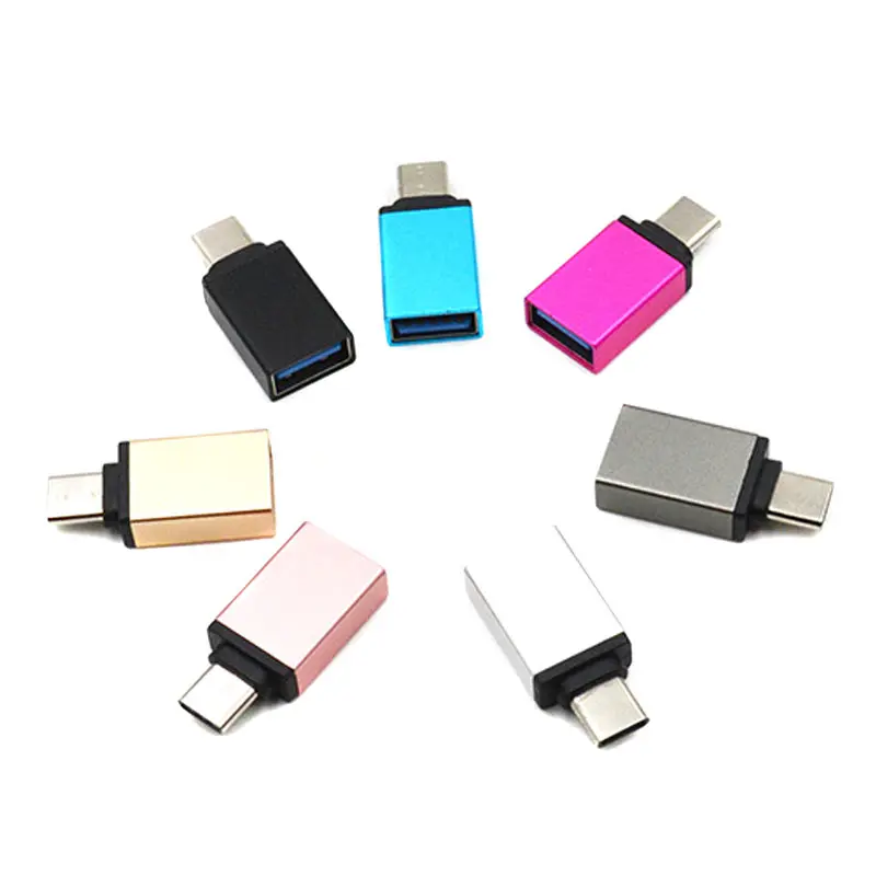 Мини-usb 3,1 type-C кабель адаптер для USB 3,0 алюминиевый сплав OTG конвертер для всех тип-c мобильных телефонов планшетных ПК Macbook JLRJ88