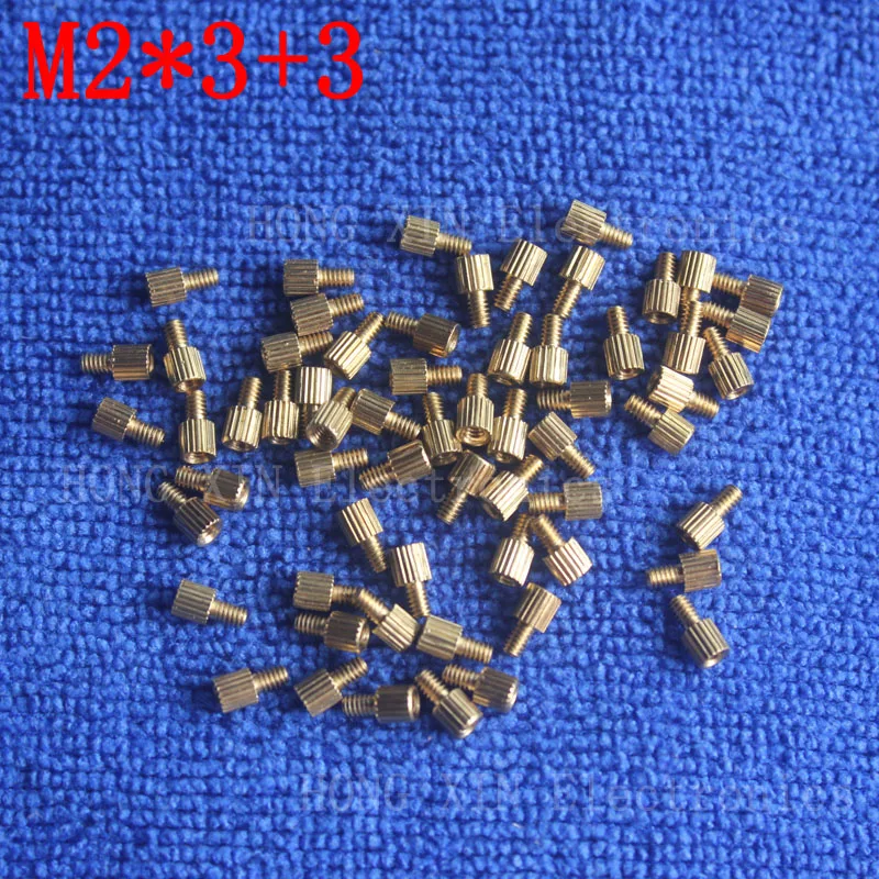 M2 3 3 1Pcs brass Standoff 3mm Spacer Standard Male Female brass standoffs Metric Thread Column