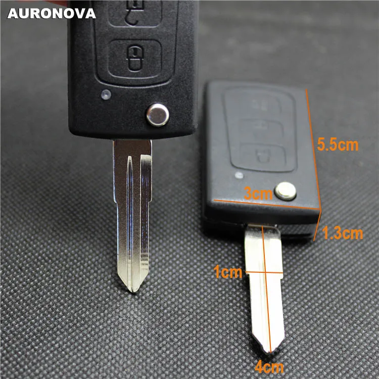 Auronnova Сменный складной ключ для Great Wall Haval Hover H3 3 кнопки чехол для дистанционного ключа от машины с логотипом