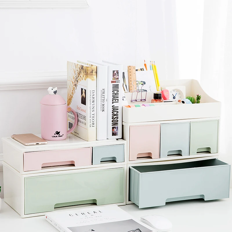 

HQ Nordic Desktop Storage Finishing Box Cosmetic Combination Storage Cabinets Storage Box Bedside Compartment Drawer Vanity Box