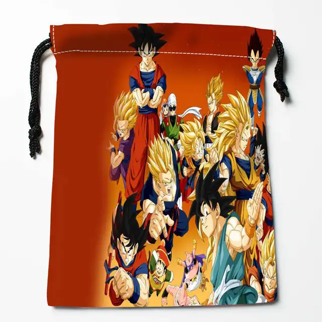 New Arrival Dragon Ball Z Goku Fight Drawstring Bags Custom Storage
