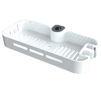 

Bathroom Shelf Shower Storage Rack Holder Shampoo Bath Towel Tray Home Bathroom Shelves Single Tier Holder With Shower Hose New