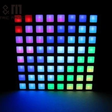 E& M 16777K цветной квадратный точечный матричный RGB светодиодный цветной дисплей dustm 6 см 8*8 пикселей IDE сжигание общий анод модуль