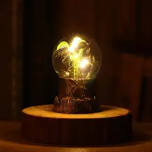 Creativa Vintage árbol verde BOLA MÁGICA LED de luz de la noche de Casa dormitorio lámpara de mesa #02