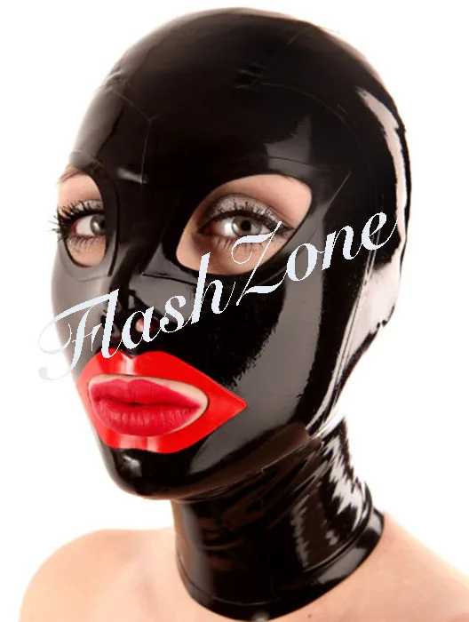 

Free shipping ~ Hot sale face mask latex hood fetishes