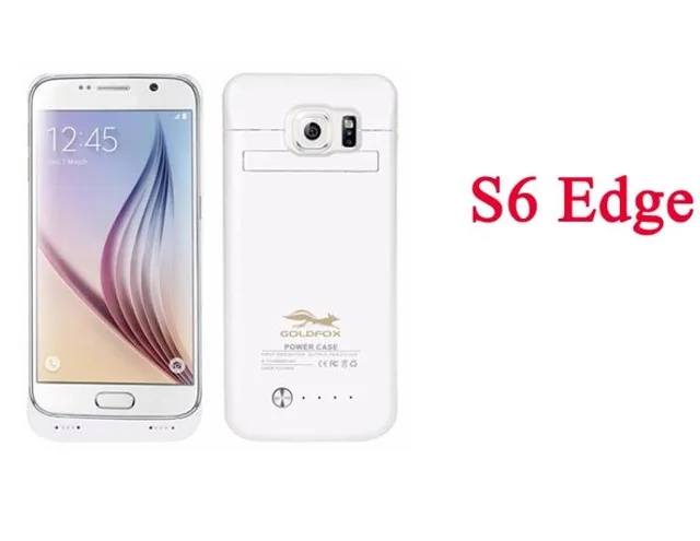 Goldfox 4200 мАч чехол для зарядки телефона для samsung Galaxy S6 S6 Edge резервный внешний чехол для зарядки аккумулятора телефона - Цвет: White for S6 Edge