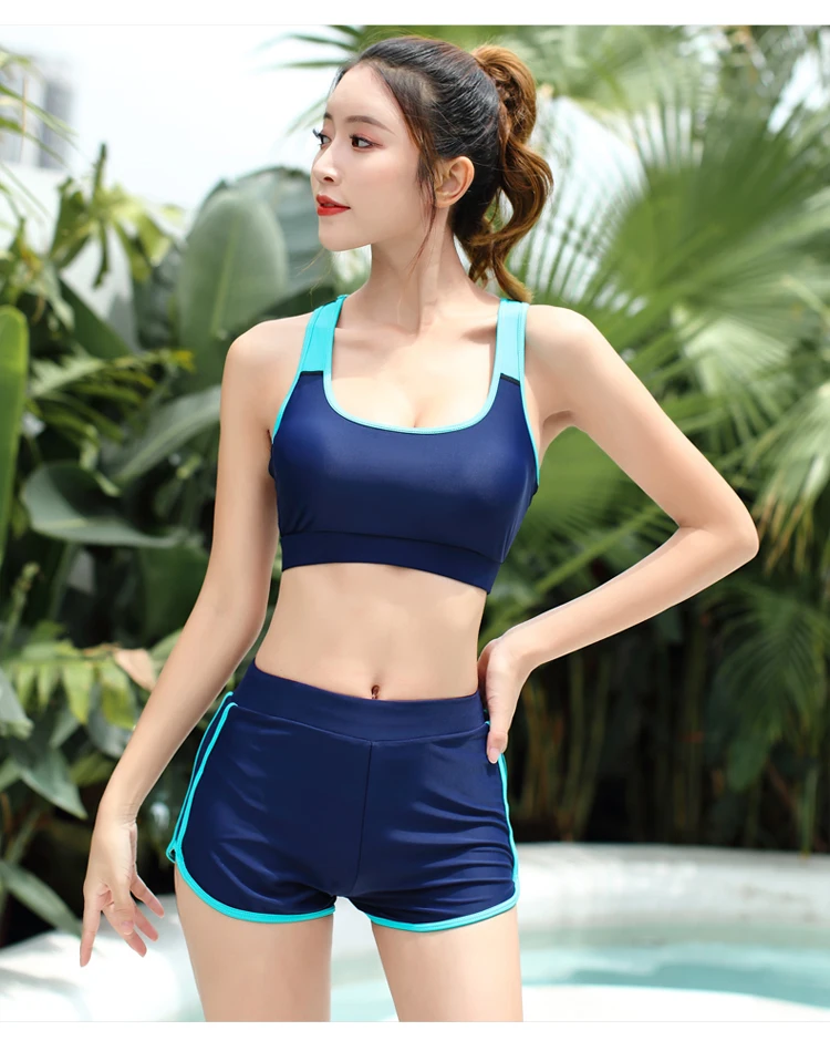 Swimwear Women's Swim Fitness Rush Guard Outdoor Sports Swimming Diving Surfing 5-Piece Set Long Sleeve Leggings Shorts Bikini