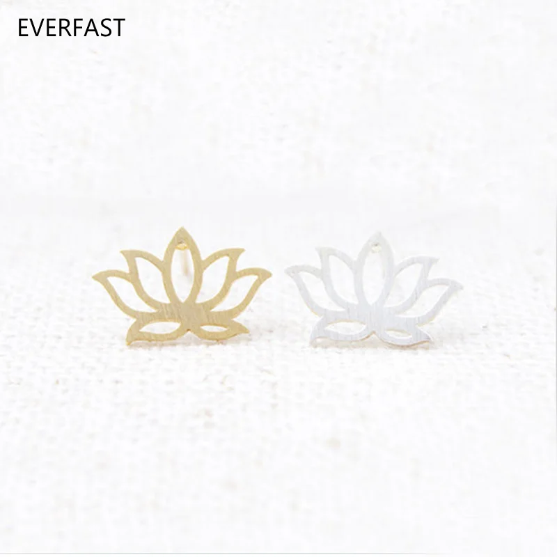 1 пара симпатичных гвоздиков в виде лотоса Everfast серьги крошечных цветов Будды 2018