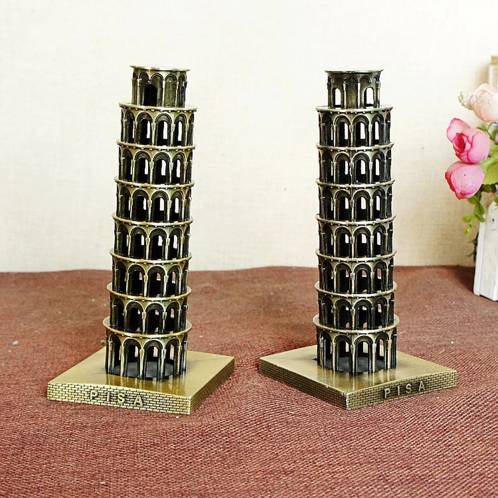 Сувенир турне Италия Пизанская башня сувенир металлическая модель бронзового цвета