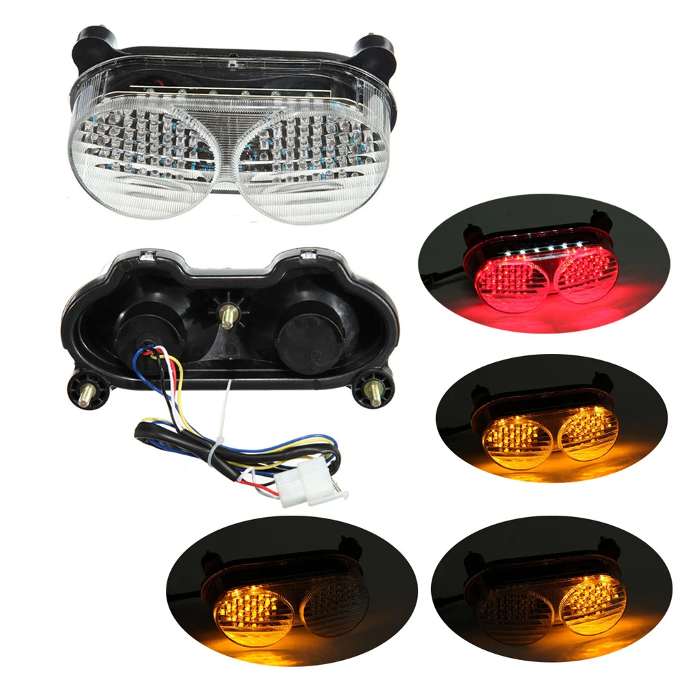 

Clear LED Brake Tail light Turn Signal For Kawasaki ZR7S ZX6R ZX9R ZX900 ZZR600